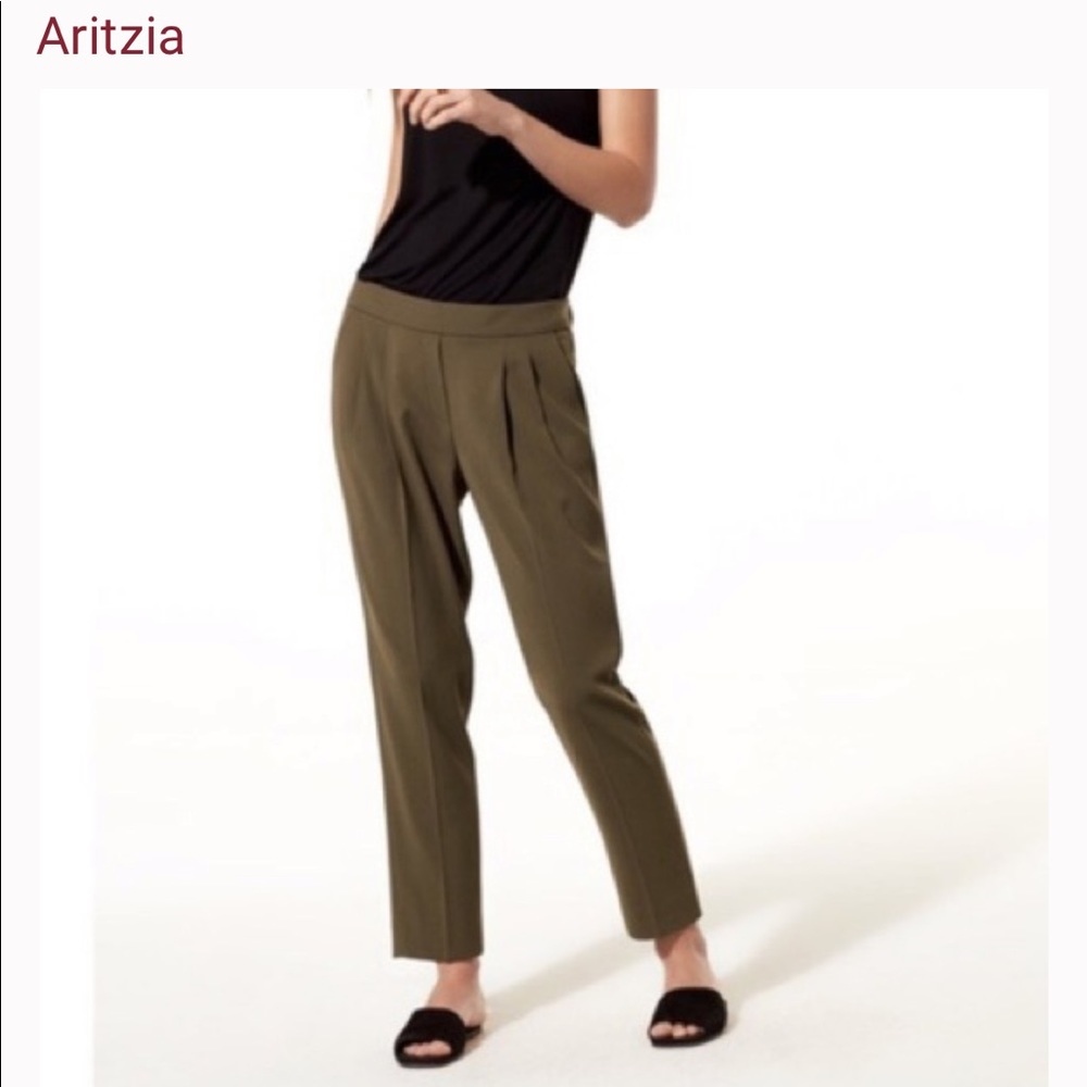 Aritzia Babaton olive green Cohen pants size 2